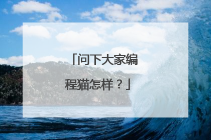 问下大家编程猫怎样？