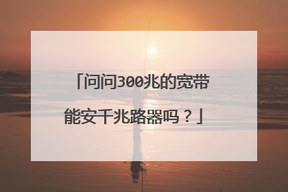 问问300兆的宽带能安千兆路器吗?