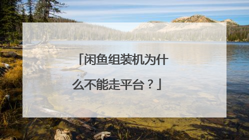 闲鱼组装机为什么不能走平台？