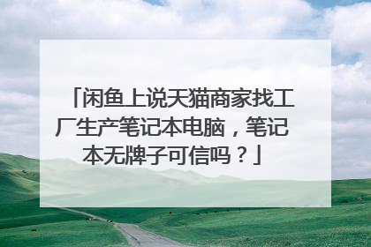 闲鱼上说天猫商家找工厂生产笔记本电脑，笔记本无牌子可信吗？