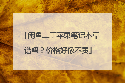 闲鱼二手苹果笔记本靠谱吗?价格好像不贵