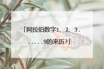 阿拉伯数字1、2、3......9的来历?