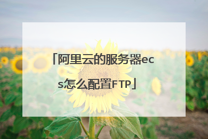 阿里云的服务器ecs怎么配置FTP