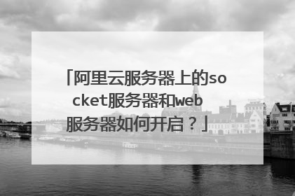 阿里云服务器上的socket服务器和web服务器如何开启？