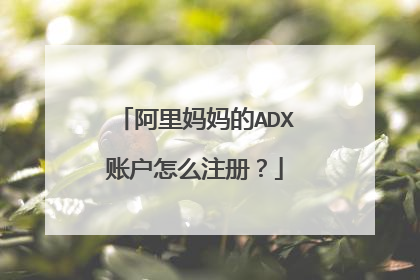 阿里妈妈的ADX账户怎么注册？