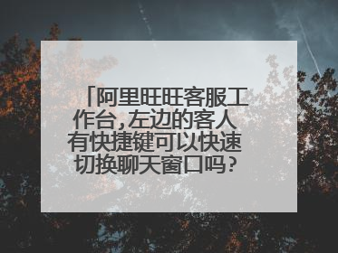 阿里旺旺客服工作台,左边的客人有快捷键可以快速切换聊天窗口吗?急!!!