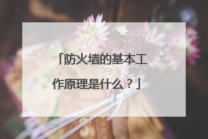 防火墙的基本工作原理是什么?