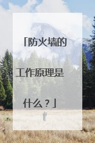 防火墙的工作原理是什么?