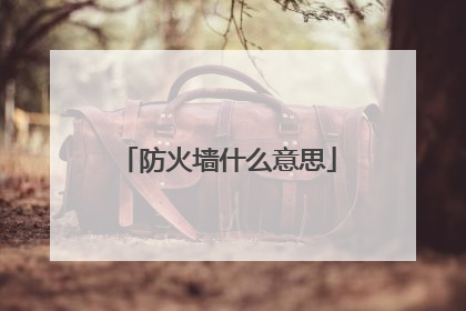 防火墙什么意思