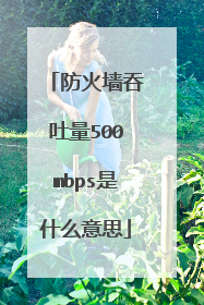 防火墙吞吐量500mbps是什么意思
