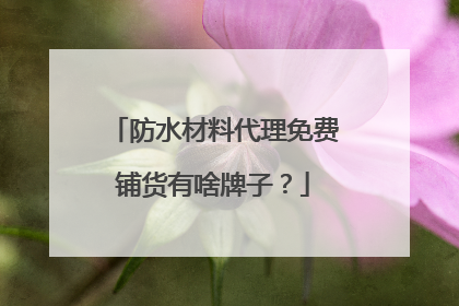 防水材料代理免费铺货有啥牌子?