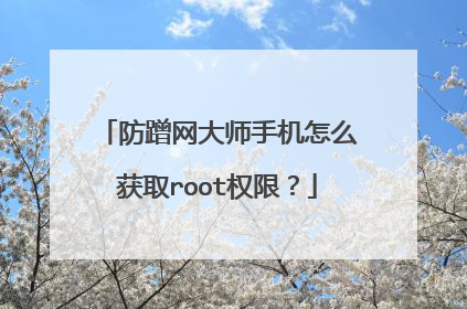 防蹭网大师手机怎么获取root权限?