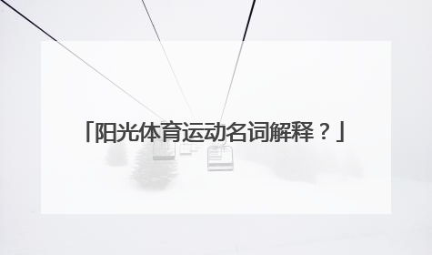 阳光体育运动名词解释？