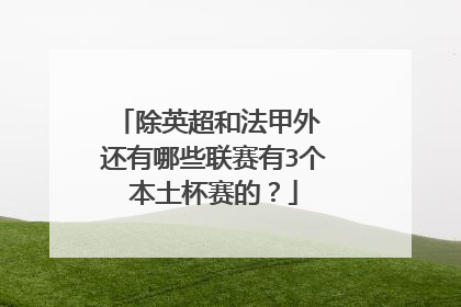 除英超和法甲外 还有哪些联赛有3个本土杯赛的?