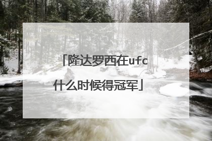 隆达罗西在ufc什么时候得冠军