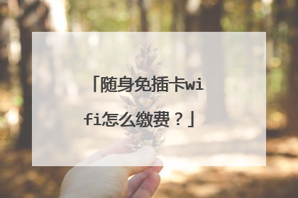 随身免插卡wifi怎么缴费?