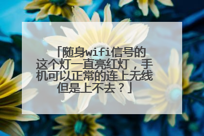 随身wifi信号的这个灯一直亮红灯，手机可以正常的连上无线但是上不去？