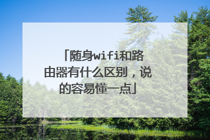 随身wifi和路由器有什么区别，说的容易懂一点