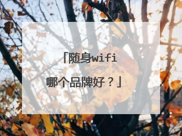 随身wifi哪个品牌好？