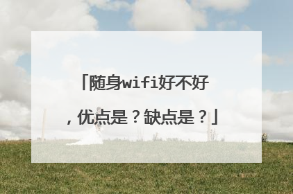 随身wifi好不好,优点是?缺点是?