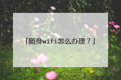 随身wifi怎么办理?