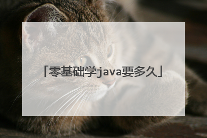 零基础学java要多久