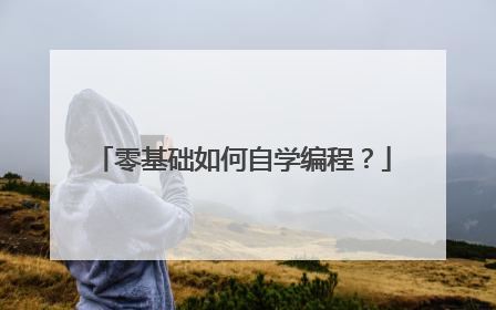 零基础如何自学编程？