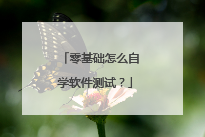 零基础怎么自学软件测试?