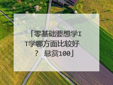 零基础要想学IT学哪方面比较好？ 悬赏100
