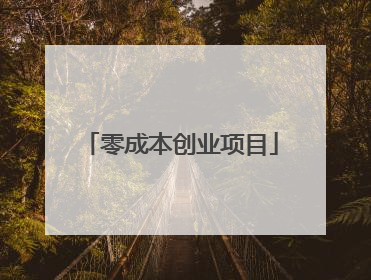 零成本创业项目