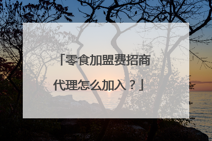 零食加盟费招商代理怎么加入?