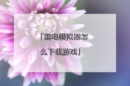 雷电模拟器怎么下载游戏