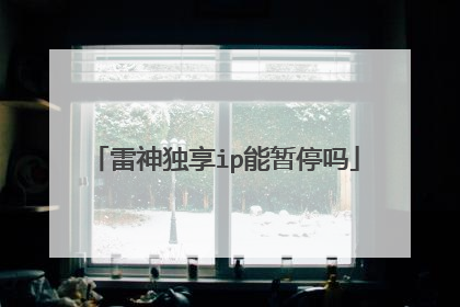 雷神独享ip能暂停吗