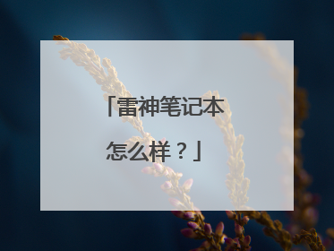 雷神笔记本怎么样？