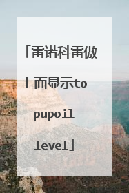 雷诺科雷傲上面显示topupoillevel