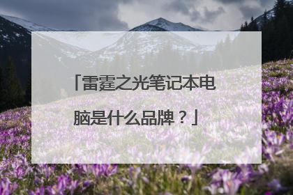 雷霆之光笔记本电脑是什么品牌?