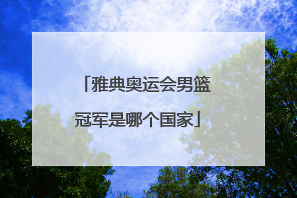 雅典奥运会男篮冠军是哪个国家