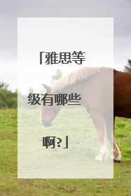 雅思等级有哪些啊?