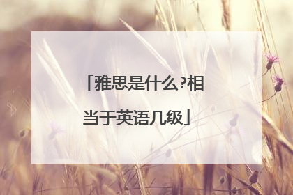 雅思是什么?相当于英语几级