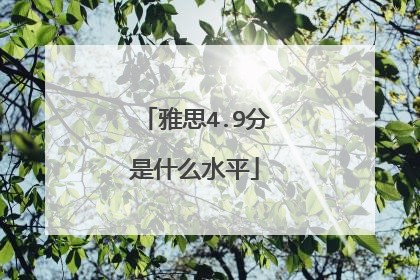 雅思4.9分是什么水平