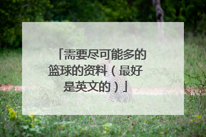 需要尽可能多的篮球的资料(最好是英文的)