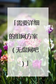 需要详细的组网方案(无盘网吧)