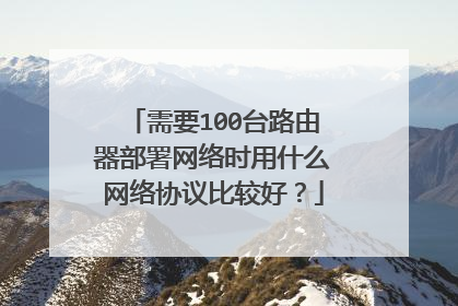需要100台路由器部署网络时用什么网络协议比较好?