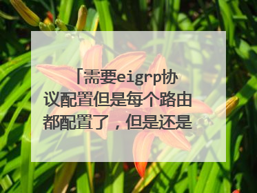 需要eigrp协议配置但是每个路由都配置了,但是还是ping不通。RO里面没有所连接主机的eigrp协议,R1也一样