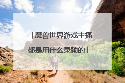 魔兽世界游戏主播都是用什么录频的