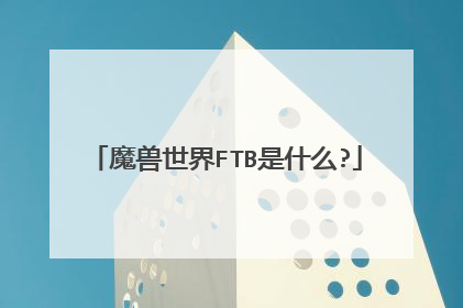 魔兽世界FTB是什么?