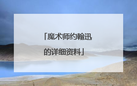 魔术师约翰迅的详细资料