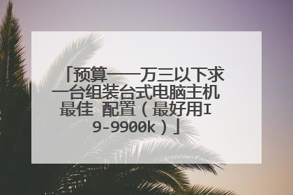 预算一一万三以下求一台组装台式电脑主机最佳 配置(最好用I9-9900k)