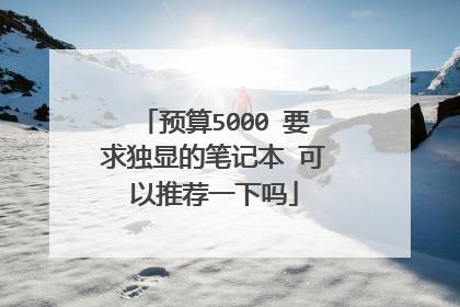 预算5000 要求独显的笔记本 可以推荐一下吗