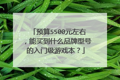 预算5500元左右，能买到什么品牌型号的入门级游戏本？